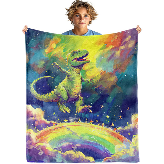 Dinosaur Throw Blanket for Kids - Dinosaur Blanket Gifts Toys for Boys Girls Flannel Dino Blanket Best Christmas Birthday Easter Halloween Presents for Kids Child Teen Toddler, 50" x 60"