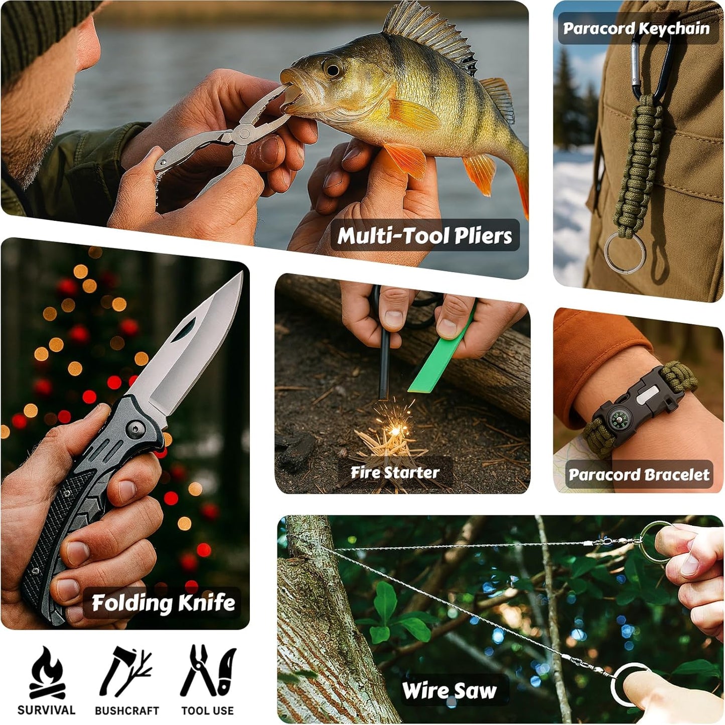 Survival Kit Advent Calendar 2025 - 24 Days of Essential Survival Tools for Outdoor Enthusiasts