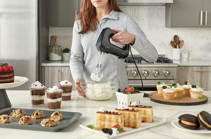 Braun HM1010BK Hand Mixer - Powerful MultiMix Design for Effortless Mixing | Sleek Black Finish