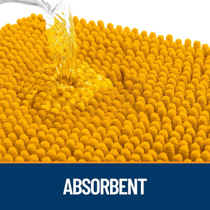 OLANLY Dog Door Mat - Absorbent Non-Slip Washable Doormat for Muddy Paws | 24x16 Golden Yellow