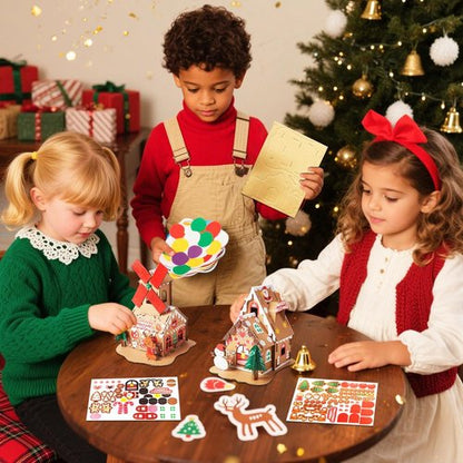 JeVenis Gingerbread House Craft Kit - DIY 3D Building Set for Christmas & New Year Decorations