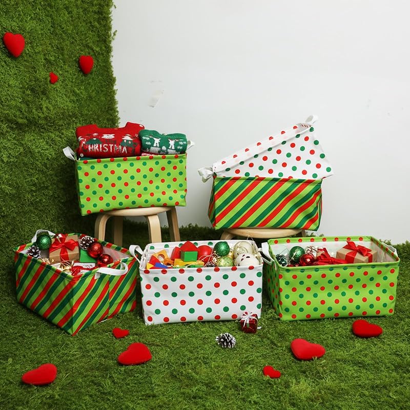 6 Pack Large Christmas Storage Baskets - Classic (Variation: Classic)