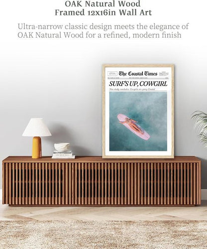 iHery Coastal Cowgirl Wall Art Decor - Trendy Unframed Canvas Print, 12x16in Retro Surfer Design