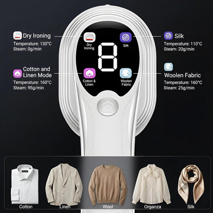 Skiennix Travel Steamer - 1200W Fast Heat Wrinkle Remover with 4 Modes & 100ml Tank | White