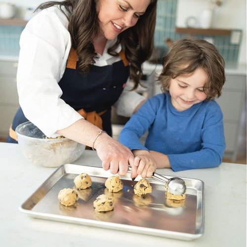 Kitchenatics Baking Sheet Pans - Commercial Quality Nonstick Aluminum for Roasting & Baking | Set of 2, 10.6 x 15.6 IN