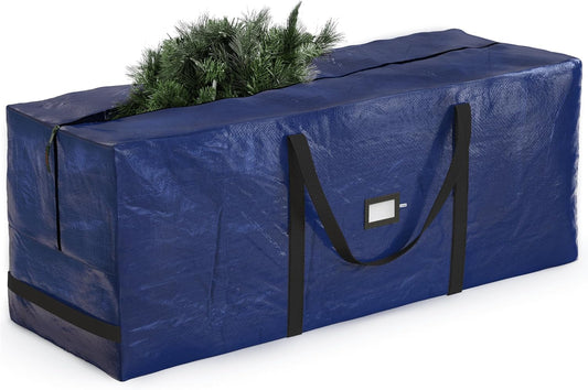 Zober Christmas Tree Storage Bag - Waterproof Protection for 7.5 Ft Trees - Durable Handles & Label Slot - Navy Blue
