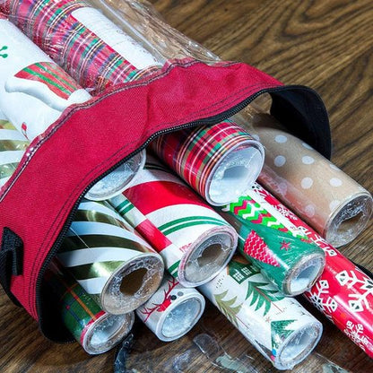 Gift Wrapping Paper Storage Containers - Holds 12 Rolls (40-Inch) | Underbed or Closet Storage | Clear Window for Easy Access