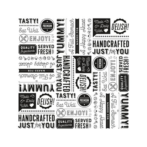 G.E.T. P-GT-1212-W 12" x 12" White Food Word Text Grease-Resistant Food-Safe Wrap Paper, Deli Wrap, Clipper Mill (1000 Pieces)