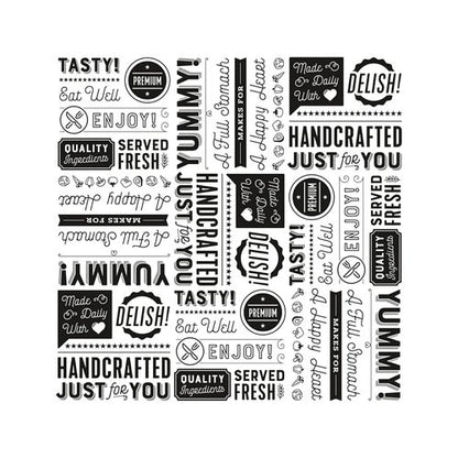 G.E.T. P-GT-1212-W 12" x 12" White Food Word Text Grease-Resistant Food-Safe Wrap Paper, Deli Wrap, Clipper Mill (1000 Pieces)
