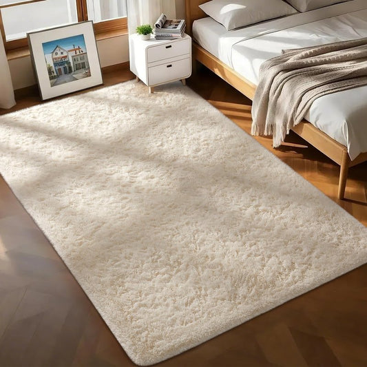 Ophanie Area Rugs for Bedroom Living Room, Color Cream White, Size 2' x 7', Shape Rectangular