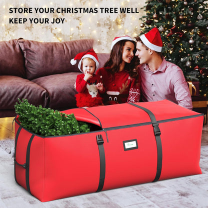 Skiennix Christmas Tree Storage Bag - Fits Up to 7.5Ft Artificial Trees | Waterproof 600D Oxford Fabric, Double Zipper & Buckle Straps