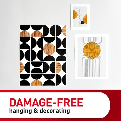 Command Poster Strips - 64 Damage-Free Hangers for Easy Wall Decor | No Tools Required, White Adhesive
