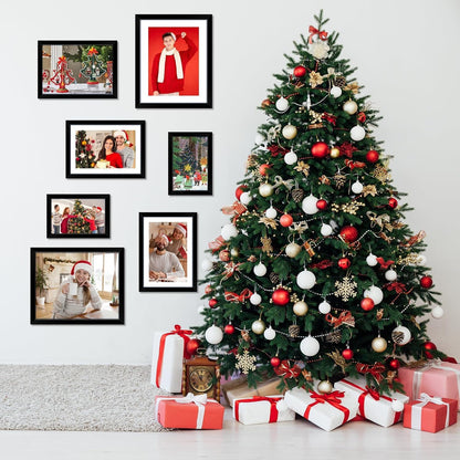 Black 8x10 Picture Frame Set of 2 | Versatile Tabletop & Wall Display with HD Plexiglass
