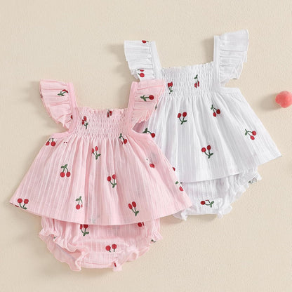Mubineo Baby Girl Summer Outfit Set - Cute Ruffle Tops & Shorts | Infant Toddler Princess Style