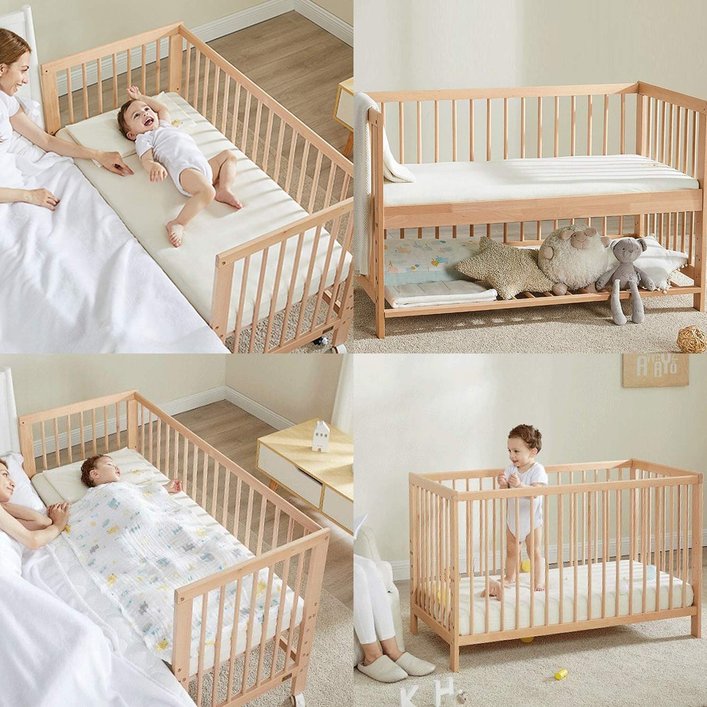 NTBAY 100% Brushed Microfiber Fitted Crib Sheet - Super Soft & Cozy Aqua 28x52 Inches for Standard Cribs