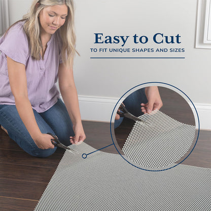 Veken Rug Gripper Pad for Hardwood Floors Tile Floors with 12 Pcs Rug Tape, Thick Cushion Non Slip Rug Pads for Area Rugs, Under Carpet Anti Skid Mat, Keep Your Rugs Safe and in Place, 2x3 Ft