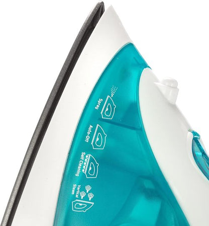 Dominion Advanced Steam Iron - Lightweight 1200W Non-Stick Soleplate with Vertical Steam & Adjustable Thermostat - Teal