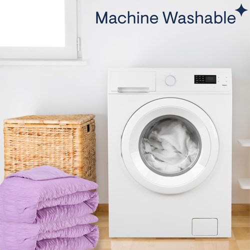 Aeropostale 2 Piece Ria Ruched Bedroom Comforter and Matching Sham Set,Twin,Lilac