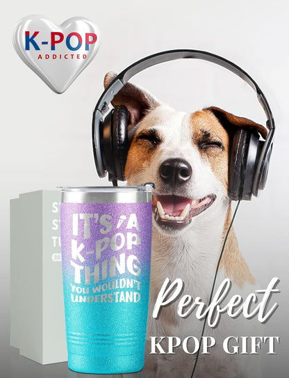 Onebttl Stainless Steel K-Pop Tumbler - 20oz Gift for Teen Girls & Women | Perfect for Korean Pop Fans