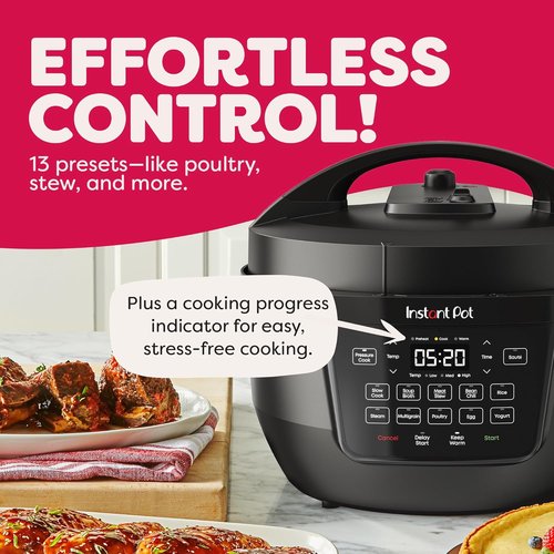 Instant Pot 7.5QT RIO Wide - 7-in-1 Electric Multi-Cooker with WhisperQuiet Steam Release | Versatile Cooking Options