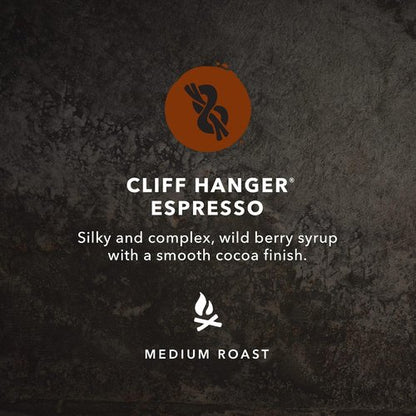 Kicking Horse Coffee - Cliff Hanger Espresso Medium Roast Whole Bean, 2.2 lb | Certified Organic & Fairtrade