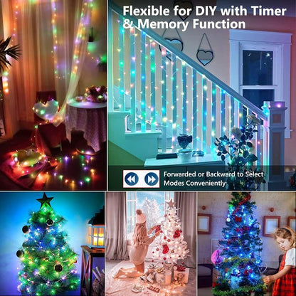 RGB Color Changing Fairy Lights with Remote, 200 LED — Brizled (Variation: RGB Color Changing)
