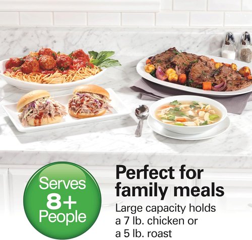Hamilton Beach 7 Quart Programmable Slow Cooker - Portable with Lid Latch Strap, Black