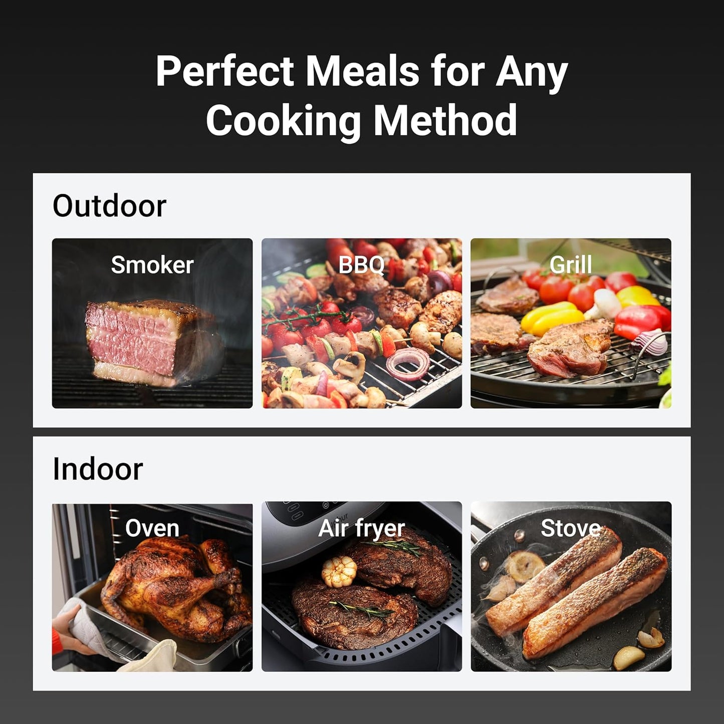 ThermoMaven Smart Bluetooth Meat Thermometer - WiFi Unlimited Range, 6 Sensors, NIST Certified Accuracy, 2 Probes for BBQ & Kitchen