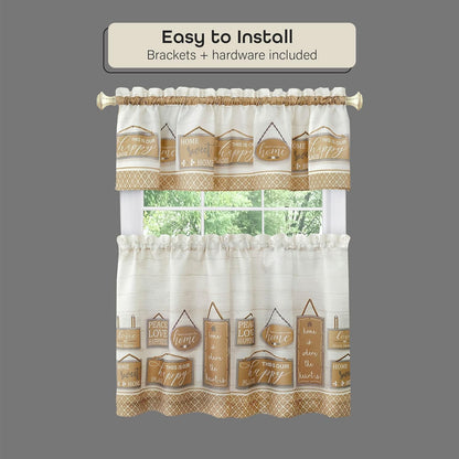 Achim Home Decor Buono II Decorative Window Curtain Rods - Lightweight, Easy To Install, 48-86 Inches