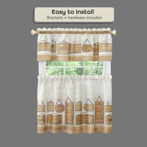 Decorative Window Curtain Rods With Finials, 48 To 86 Inches, 0.75 Diameter - Buono II, Carson Series - Lightweight & Easy To Install, Adjusts Telescopically To Fit Any Window by Achim Home Decor