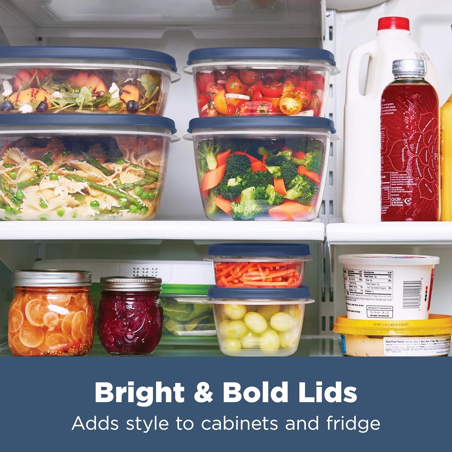 Rubbermaid Easy Find Lids® Food Storage Containers - 26-Piece Set with Vented Lids in Blue