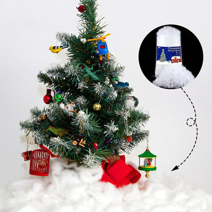 Ruisita Christmas Fake Snow Decor - Fluffy Cotton Blanket for Holiday Crafts & Decorations (2 Pack)