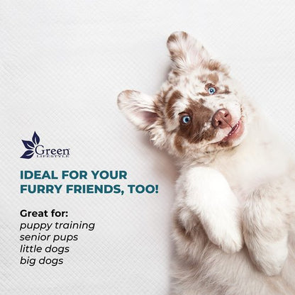 GREEN LIFESTYLE Underpads - Chucks Pads Disposable Adults, for use as Incontinence, Pet, Pee Pads for Dogs, Cats, Bunny, Seniors (Pack of 50 - 36x36)
