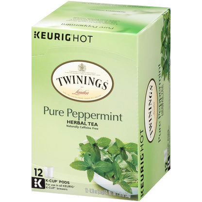 Twinings of London Pure Peppermint Tea K-Cups for Keurig, 12 Count