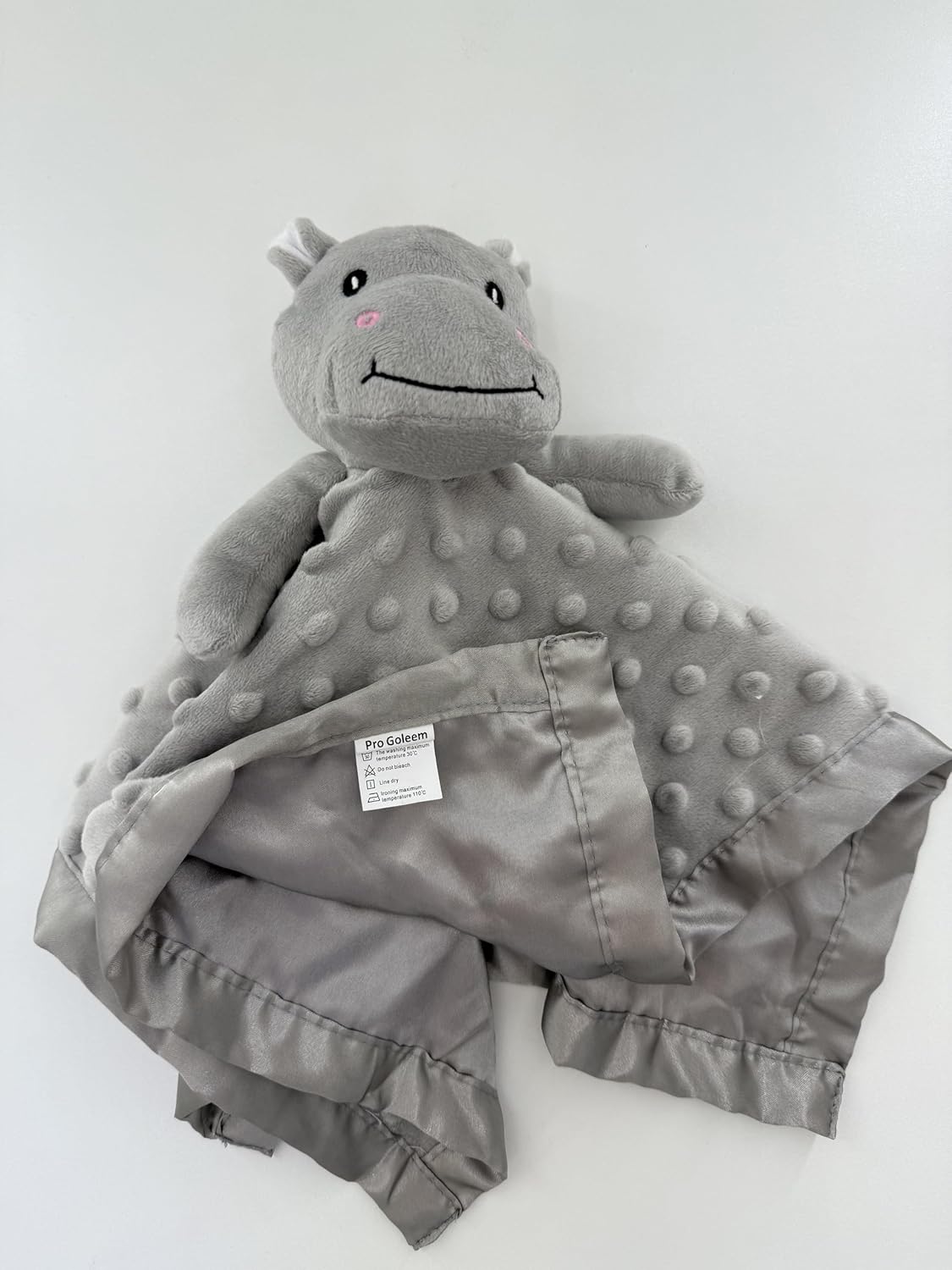 Pro Goleem Hippo Lovey - Soft Security Blanket & Snuggle Toy for Babies | 16 Inch, Perfect Baby Gift