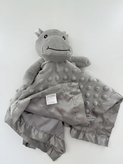 Pro Goleem Hippo Lovey - Soft Security Blanket & Snuggle Toy for Babies | 16 Inch, Perfect Baby Gift