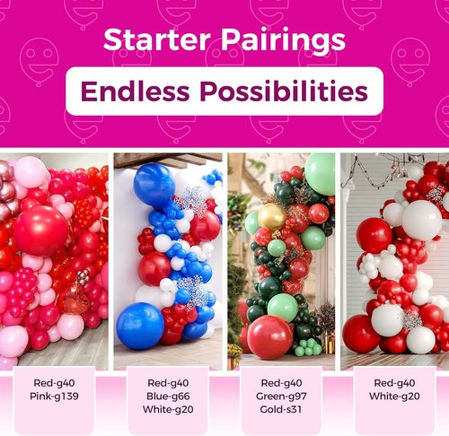 Bezente Red Balloons | 100 Pack 12-Inch Round Latex Balloons for Valentine's Day & Parties