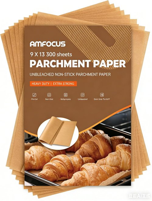 300 Pcs Skiennix Parchment Paper Sheets - Non-Stick Precut Baking Paper, 9x13 In, Ideal for Bread, Cakes, Cookies