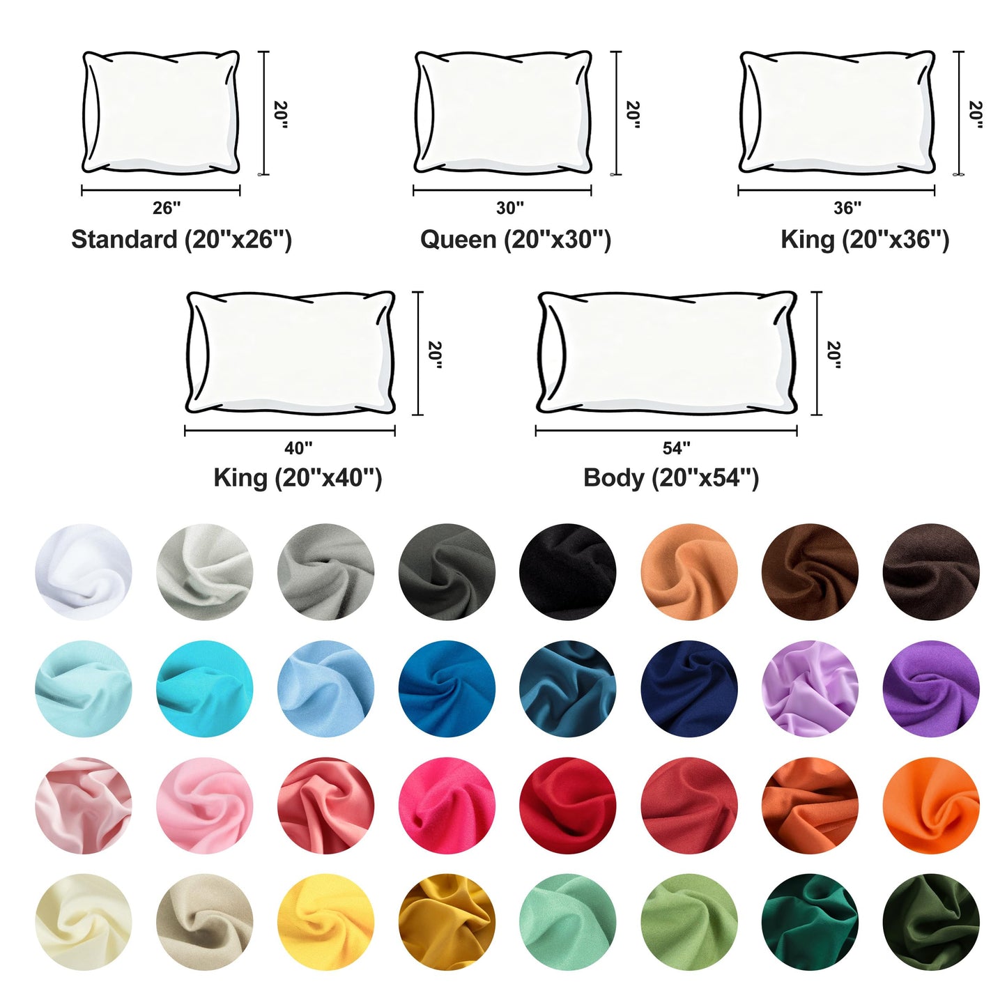 NTBAY Queen Pillowcase Set - 4 Pack Brushed Microfiber 20x30 Pillowcases - Soft, Wrinkle-Free, Fade-Resistant, Stain-Resistant, Light Grey Pillowcases with Envelope Closure - 20x30 Inches, Light Grey