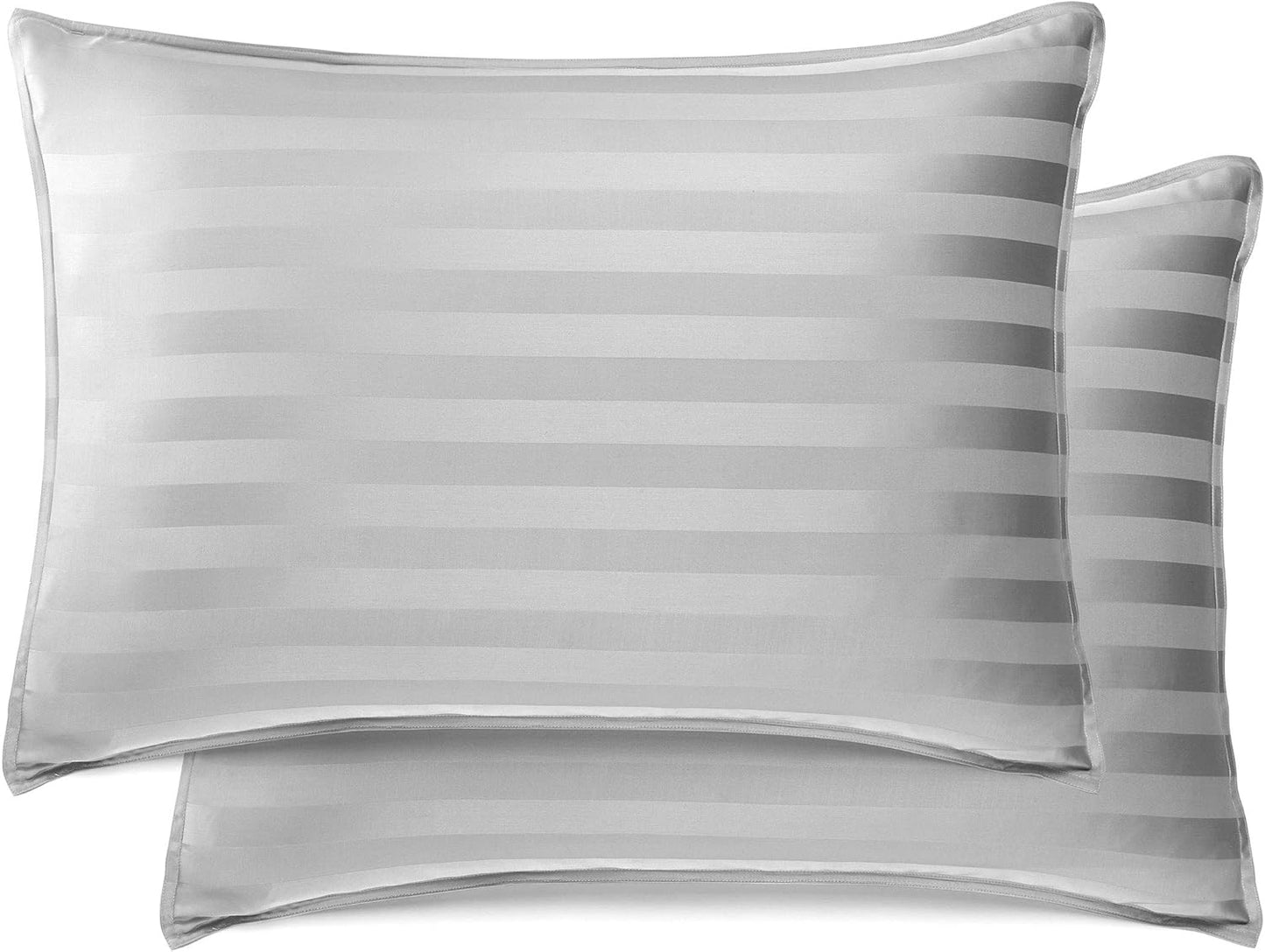 Pure Bamboo California King Sheets - 100% Organic Viscose Bed Sheet Set, Soft & Cooling, Jacquard Silver