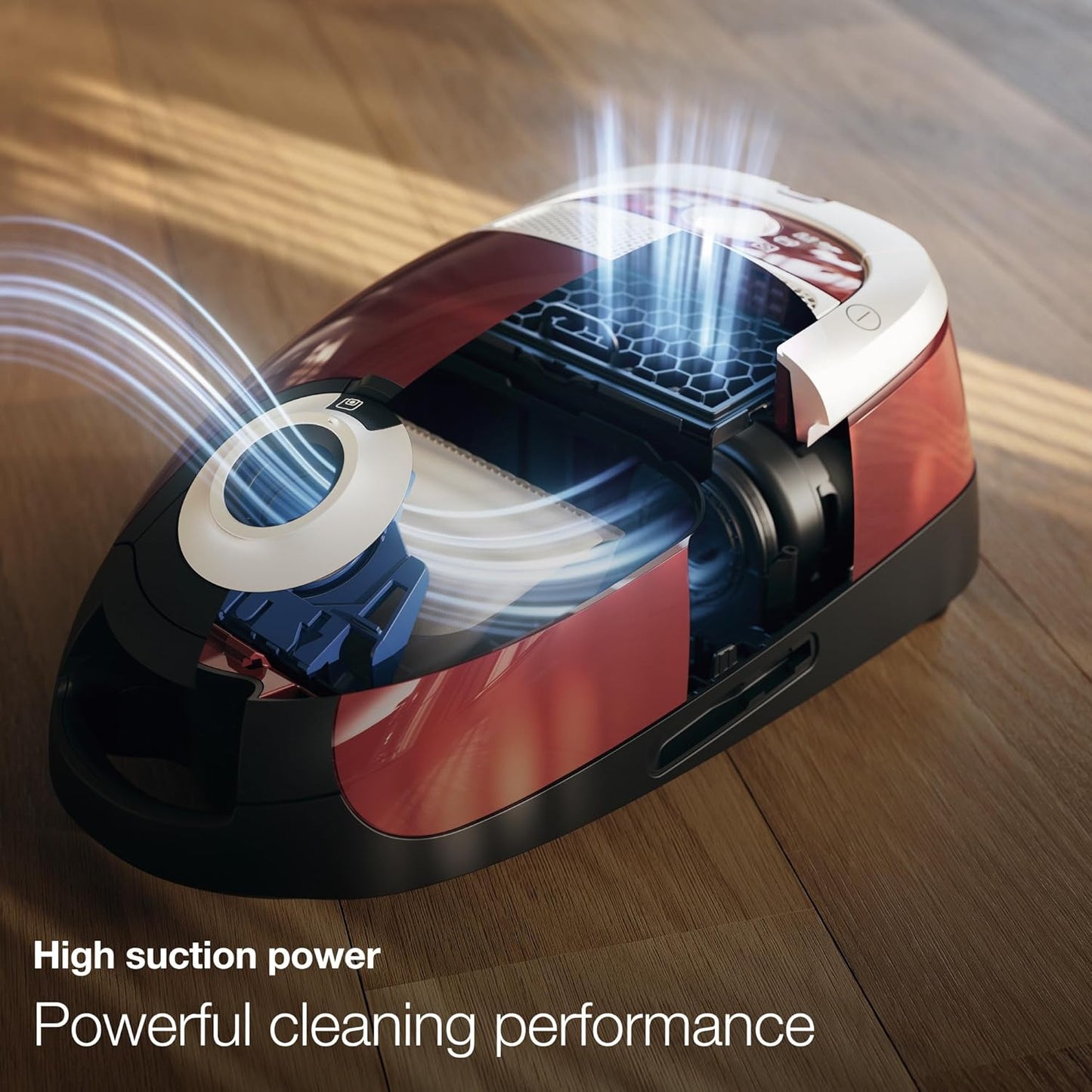 Miele Complete C2 Canister Vacuum Cleaner - High Suction Power for Hard Floors & Low-Pile Carpet | Tech Blue