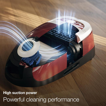 Miele Complete C2 Canister Vacuum Cleaner - High Suction Power for Hard Floors & Low-Pile Carpet | Tech Blue