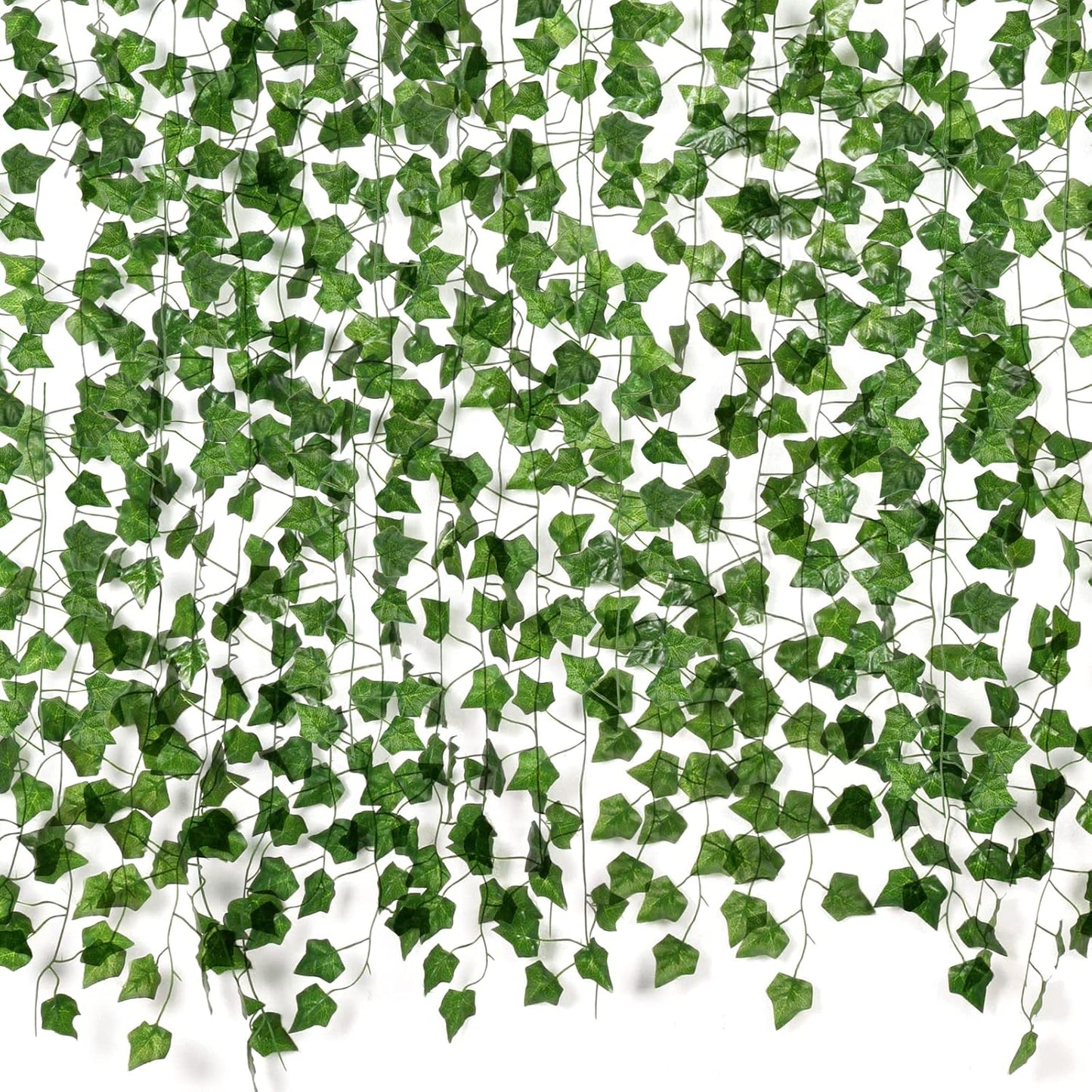 Skiennix Fake Vines - Aesthetic Artificial Ivy Leaves for Home Decor | 12 Pack, 84 Feet