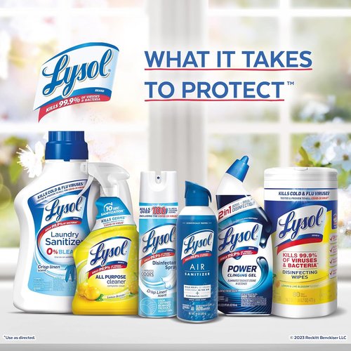 Lysol Power Toilet Bowl Cleaner Gel - Stain Removal & Disinfection | 24oz Size