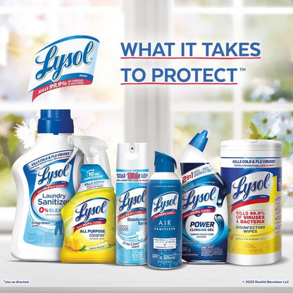 Lysol Power Toilet Bowl Cleaner Gel, For Cleaning and Disinfecting, Stain Removal, 24oz
