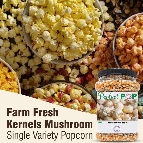 Concession Essentials Extra Large Gourmet Mushroom Popcorn Kernels - 4 lbs of Premium Flavor