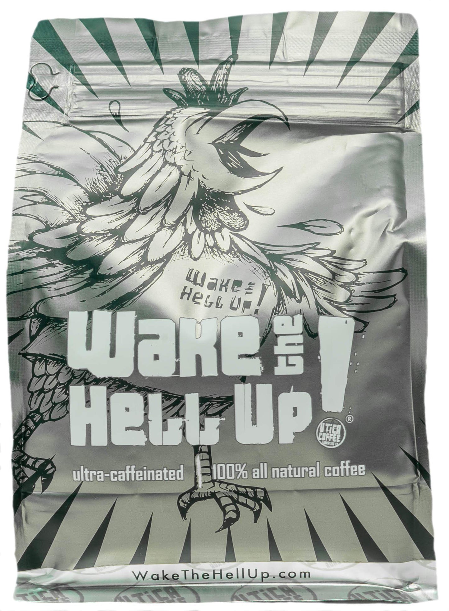 Wake The Hell Up! Whole Bean Coffee | Ultra-Caffeinated Original Blend in a 12-Ounce Reclosable Bag | The Perfect Balance of Higher Caffeine & Great Flavor.