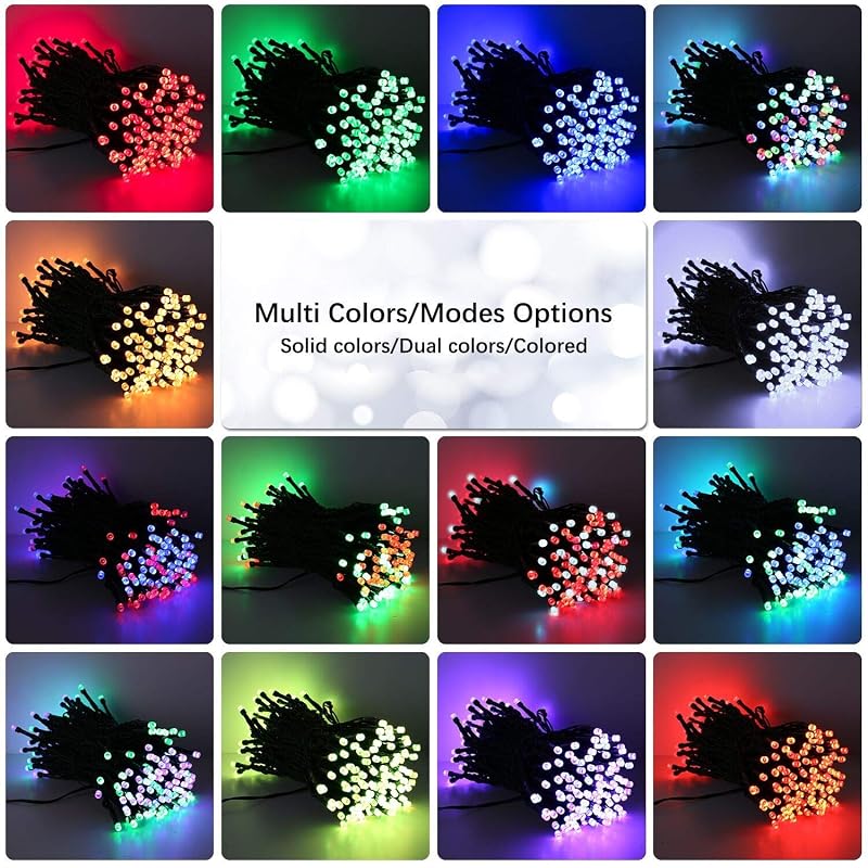 Outdoor RGBW 300 LED String Lights with 8 Modes, Green Wire – BrizLabs