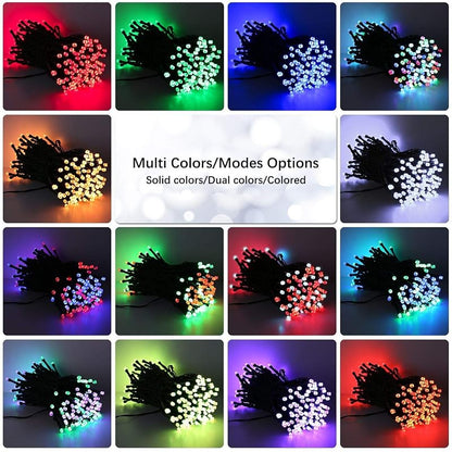 Outdoor RGBW 300 LED String Lights with 8 Modes, Green Wire – BrizLabs