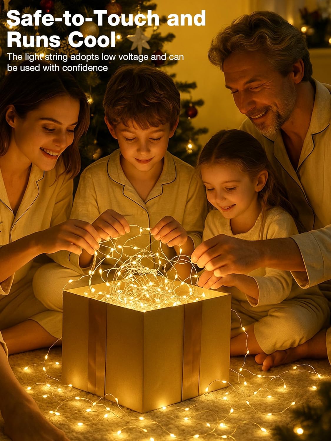 Skiennix 6-Pack Fairy Lights - 20 LED Twinkle String Lights with Timer | 7ft Warm White Decor for Christmas Trees, Wreaths & Parties